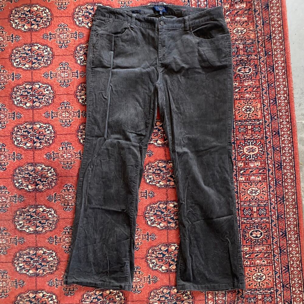 Talbots Woman 18W Gray Signature Boot‎ Corduroy Stretch Cotton Jeans Pants